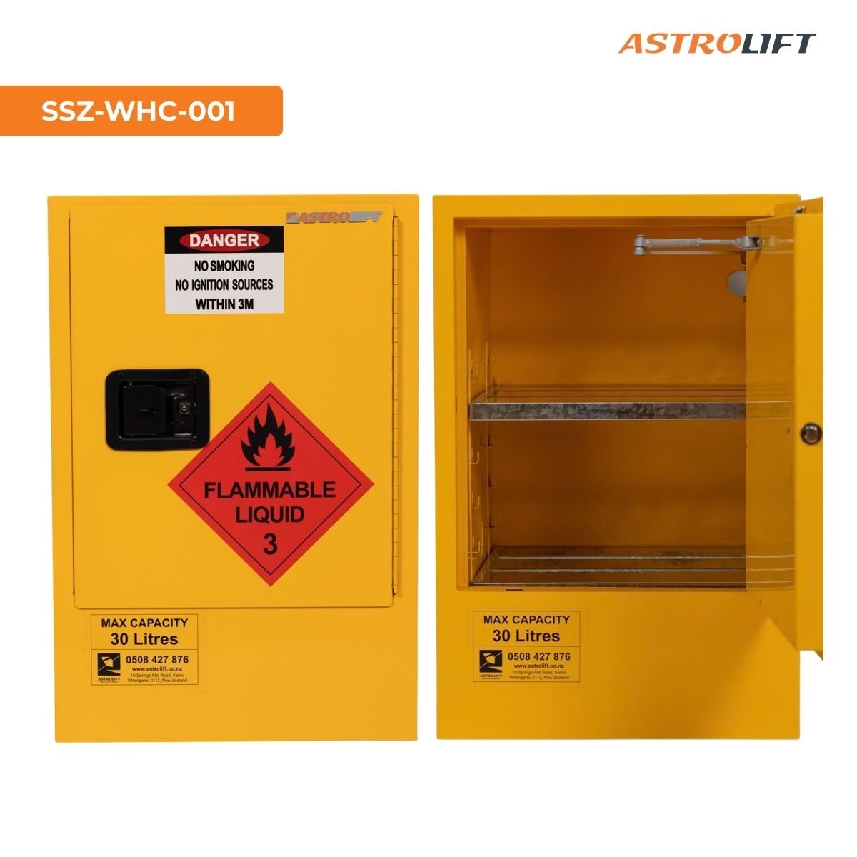 Buy Flammable Storage Cabinet  in Storage / Stillage available at Astrolift NZ